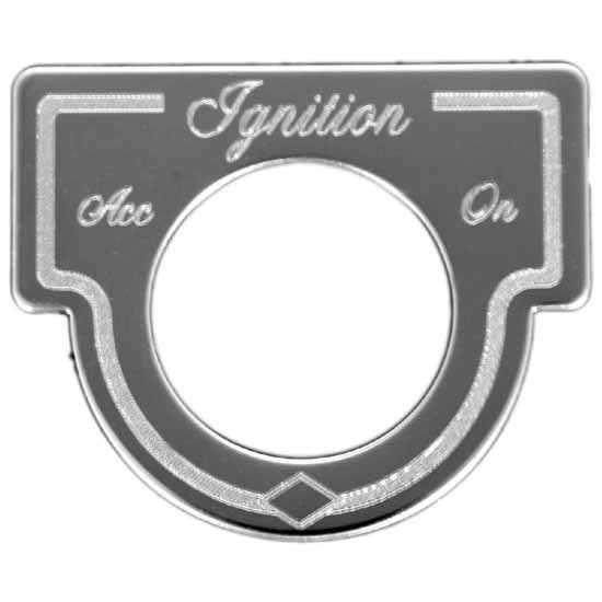 Stainless Steel Ignition Switch ID Plate For Peterbilt 375, 377, 378, 379