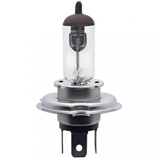 60/55 & 100/90 Watt 12V H4 Halogen Headlight Bulb - Clear & Xeon White