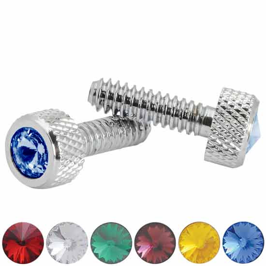 Pair Dash Screws W/ Jewel Color Options For Western Star