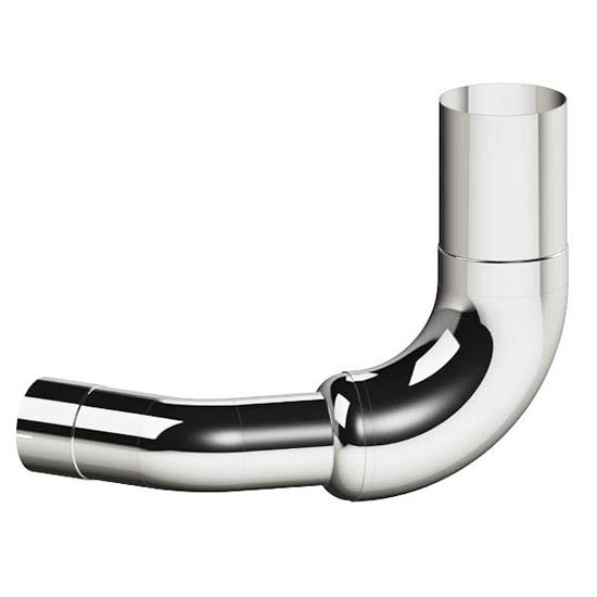 LC 7-5 Inch Chrome Over The Frame Elbow For Kenworth Non-Aerocab