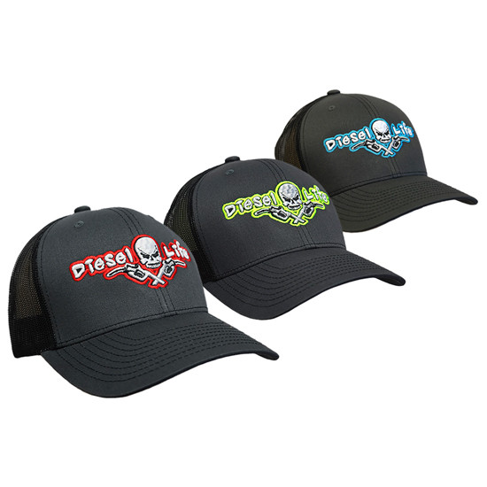 Diesel Life Twill Mesh Charcoal Black Hat - Snap Back