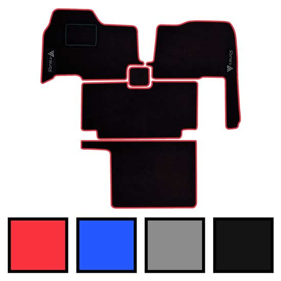 Black 5 Piece Carpet Floor Mat Set For Kenworth T700 & T2000