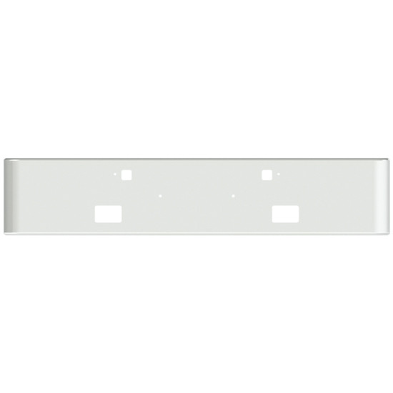 20 Inch Chrome Texas Rolled End Bumper, 10 Gauge For Peterbilt 365, 367, 388, 389, 567, 589