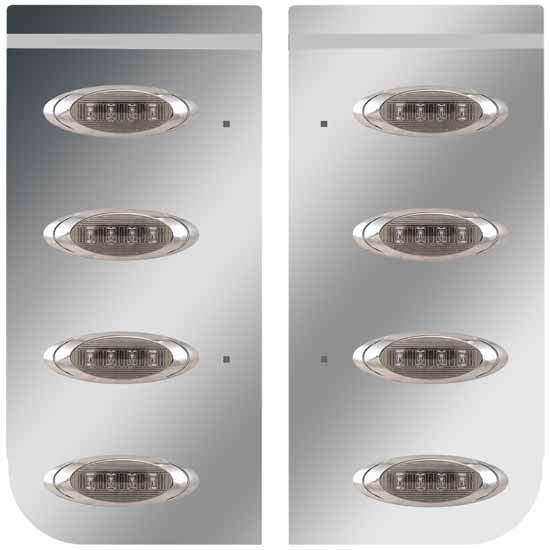 Stainless Steel Cowl Panels W/ Available Lighting Options For Kenworth W900L