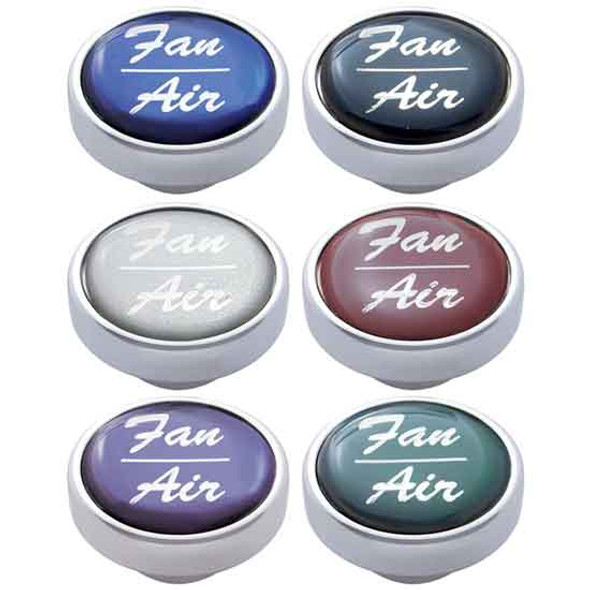 Small Chrome Fan/Air Dash Knob Small Chrome Fan/Air Dash Knob
