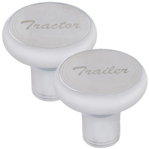 Chrome Air Valve Knob With Stainless Steel Tractor Or Trailer Plaque Chrome Air Valve Knob With Stainless Steel Tractor Or Trailer Plaque