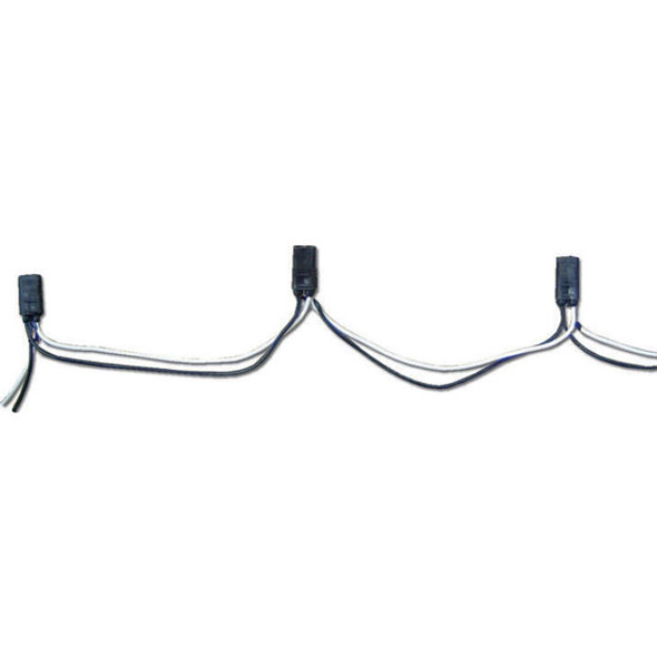 Light Wire Harness With Double Bullet Female Plug - 2 Wire Black/White Light Wire Harness With Double Bullet Female Plug - 2 Wire Black/White