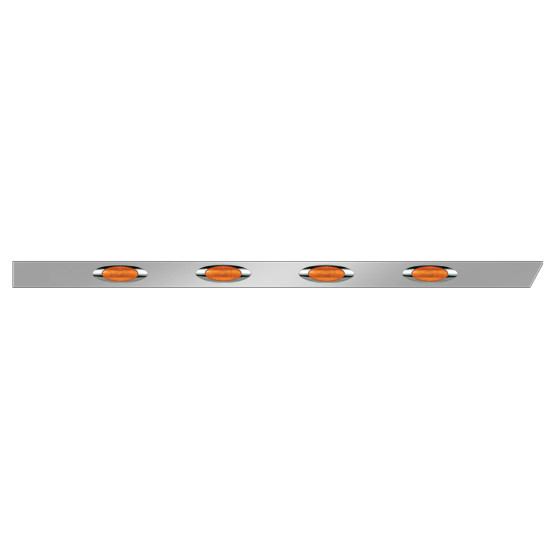 Extended Cab Panel With 4 M1 Millennium Amber LED Lights For Peterbilt 378, 379, 388, 389 - Pair