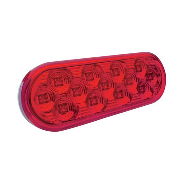 13 Diode Red LED Oval Mirror Finish Stop, Turn, Tail Brake Light 13 Diode Red LED Oval Mirror Finish Stop, Turn, Tail Brake Light