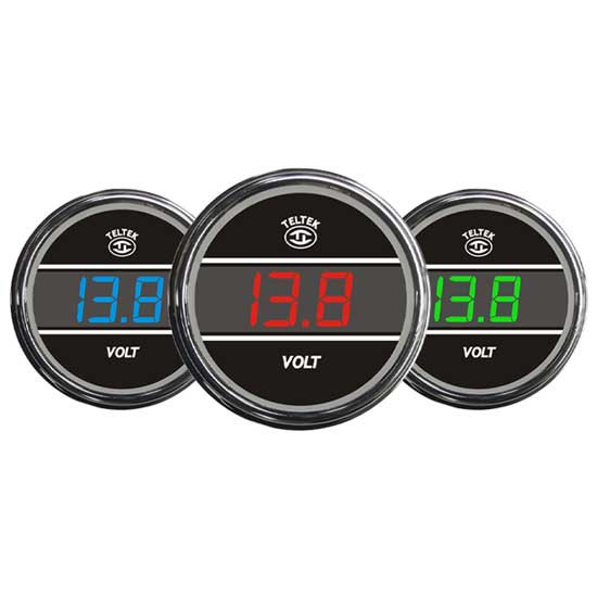 Teltek Digital Voltmeter Gauge 8.0-18.0 Volt
