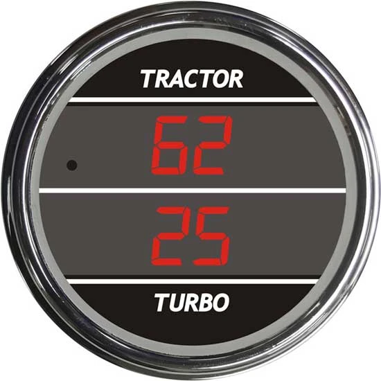 Teltek Digital Dual Trackor / Turbo Display Pressure Gauge Kit 0-100 PSI