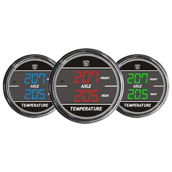 Digital Dual Display Front/Rear Axle Temperature Gauge 100-300 Degrees F