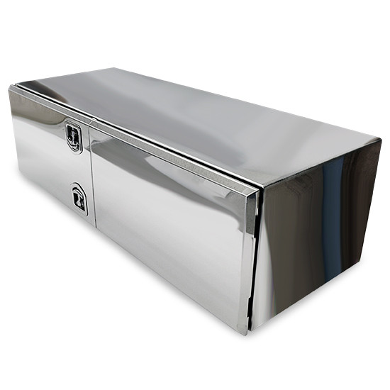 Bawer 24 X 24 Inch Stainless Steel Tool Box With Double Doors, 2 Handles