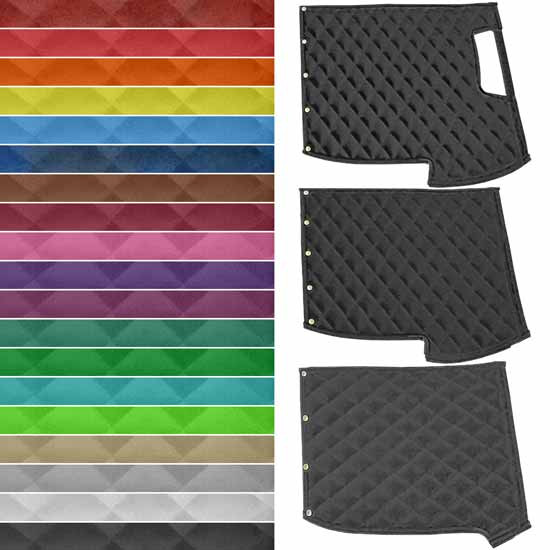 Front Fender Cover 18 Inch Quilted W/ Color Options For Peterbilt 378 & 379 - Pair
