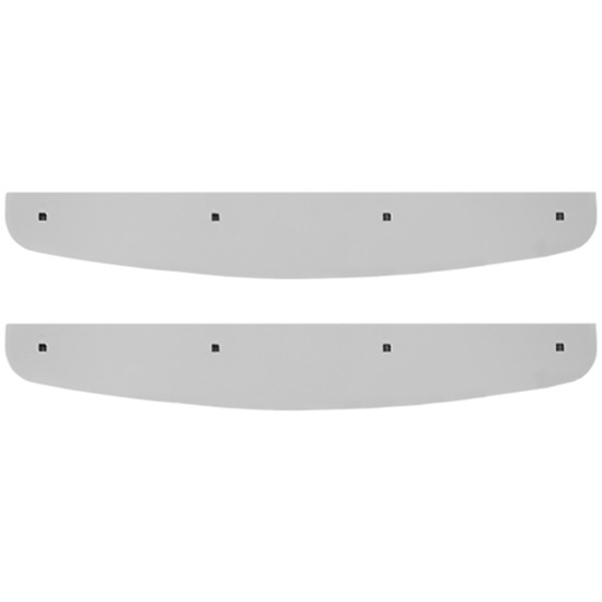 24 Inch 304 Stainless Steel Curved Mud Flap Top Weight- Pair