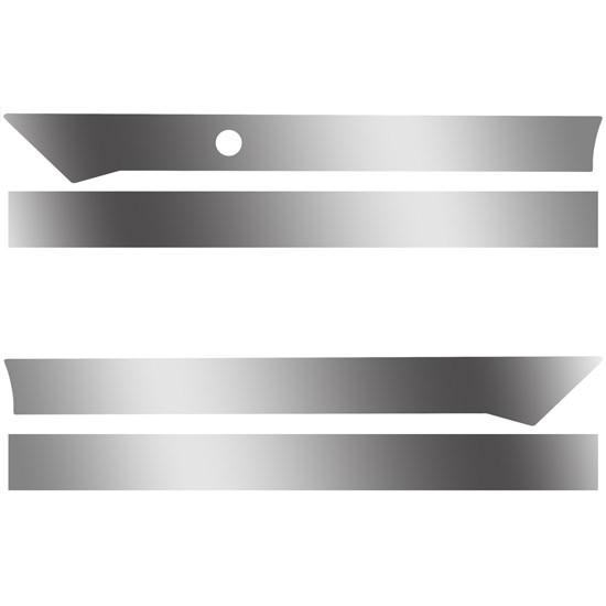 Roadworks 3 Inch Stainless Steel Blank Cab, Sleeper Panels For Kenworth T680, T880, W990