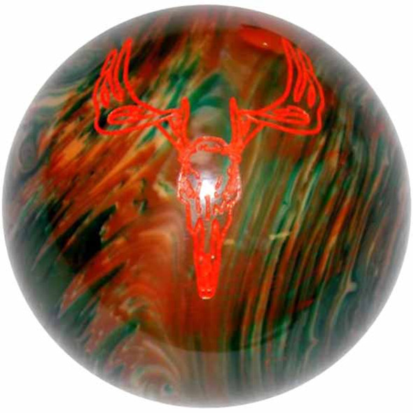 2.125 Inch Round Knob With Red Deer Skull For 9, 10, 13, 15 & 18 Speed Transmissions 2.125 Inch Round Knob With Red Deer Skull For 9, 10, 13, 15 & 18 Speed Transmissions