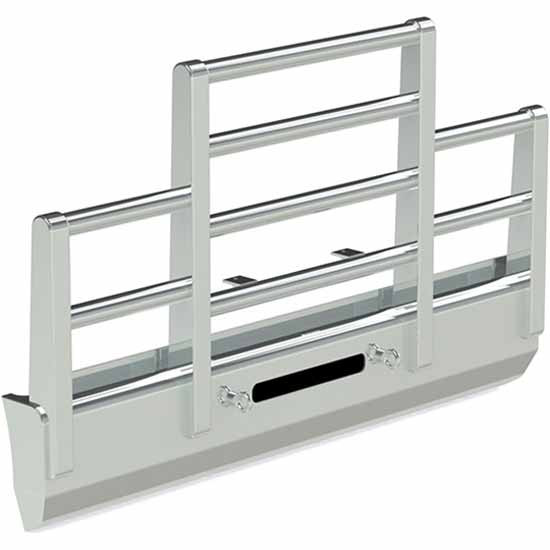 Herd Aero Alum. 4 Post Grille Guard - Slam Latch, Lift Assist For Kenworth W900L 1990-2017