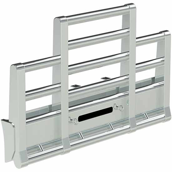 Herd Super Road Train Grille Guard W/ 18 Inch Ext. Bumper For Kenworth W900B Large Radiator 2010-2015