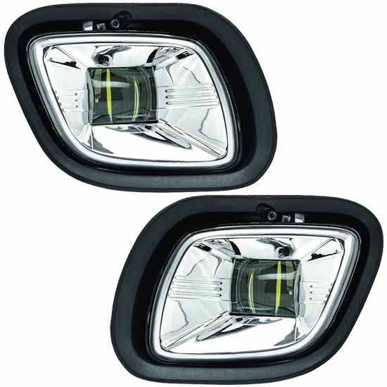 1400 Lumen Chrome LED Projector Fog Light For Freightliner Cascadia- 502 Effective Lumens