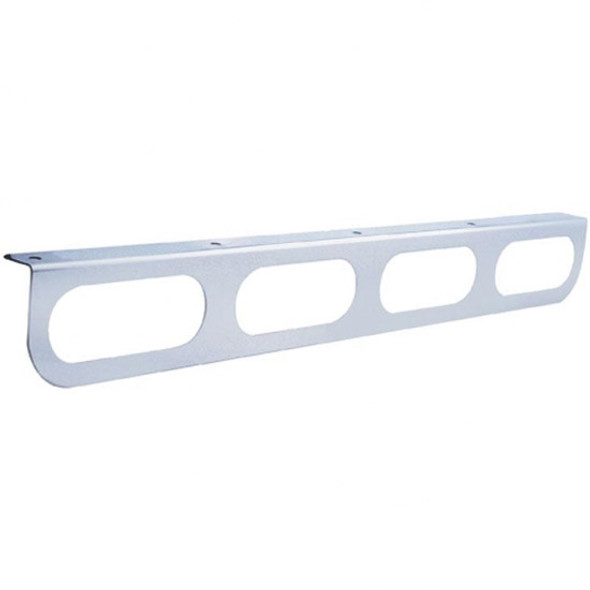 Stainless Steel Light Bracket With 6 Inch Oval Hole Cutouts Stainless Steel Light Bracket With 6 Inch Oval Hole Cutouts
