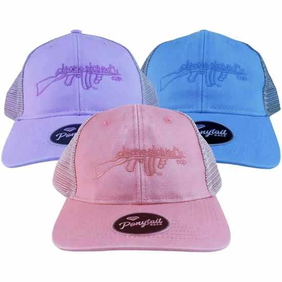 CSM Logo Women's Cotton Twill Ponytail Hat - Mesh Back