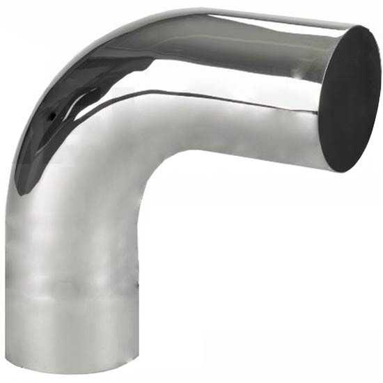 BESTfit 5 Inch OD-OD Chrome Exhaust Elbow - 90 Degree Bend