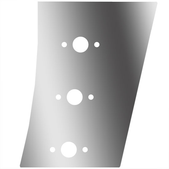 Stainless Steel Wide Cowl Panels W/ 6 M-1 Millennium Light Holes For Peterbilt 389