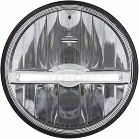 5.75 Inch Round LED Headlight With 9 Diode LED Position Light Bar