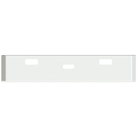 20 Inch Chrome Texas Mitered End Roadrunner Bumper, 10 Gauge For Peterbilt 362 1981-2002