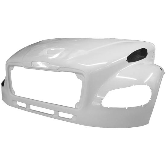 Jones Performance Fiberglass Hood Shell For Freightliner M2-106 With Extended Valance