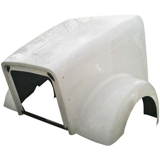 Jones Performance Fiberglass Hood W/ 71 Inch Centerline & Fenders For Freightliner Classic XL