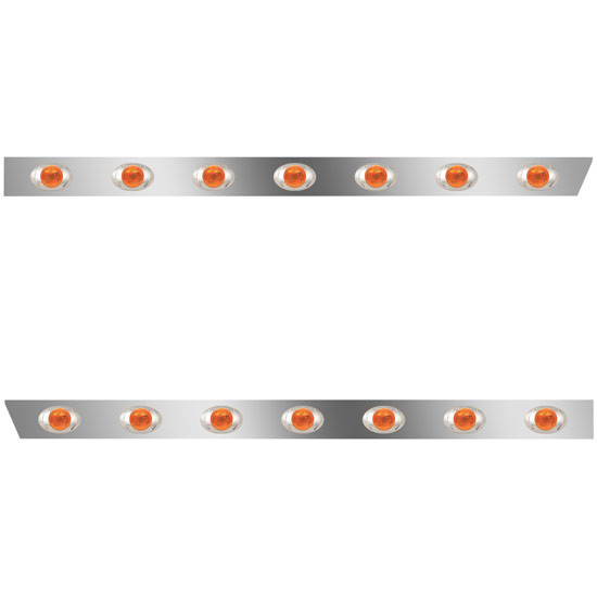 3 Inch Stainless Steel Cab Panels W/ Light Options For Peterbilt