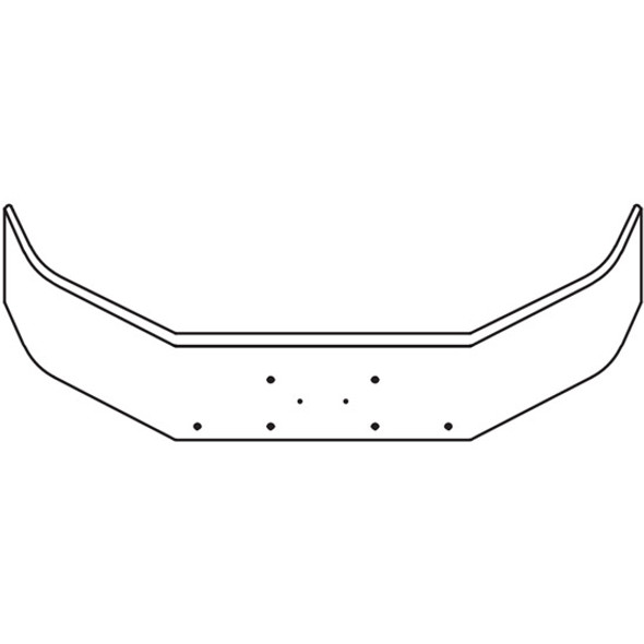 Valley Chrome 14 Inch Chrome Wrap Around Bumper For Hino 238, 258, 268, 338 Valley Chrome 14 Inch Chrome Wrap Around Bumper For Hino 238, 258, 268, 338