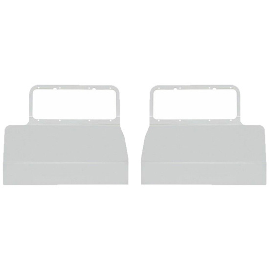 Stainless Steel Fender Guards W/ LED Lights For Peterbilt 378, 379 W/ Dual Square Headlights