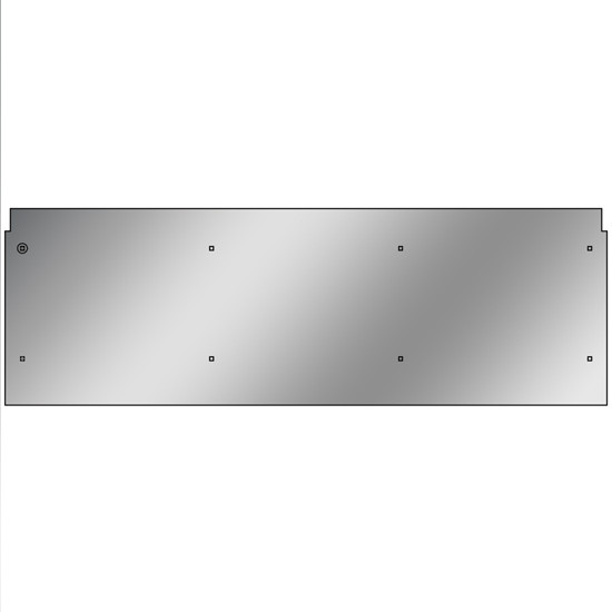 CSM Stainless Steel 43.625 X .25 X 9.25 Inch DPF Box Permit Panel For Peterbilt 389 2018-2023