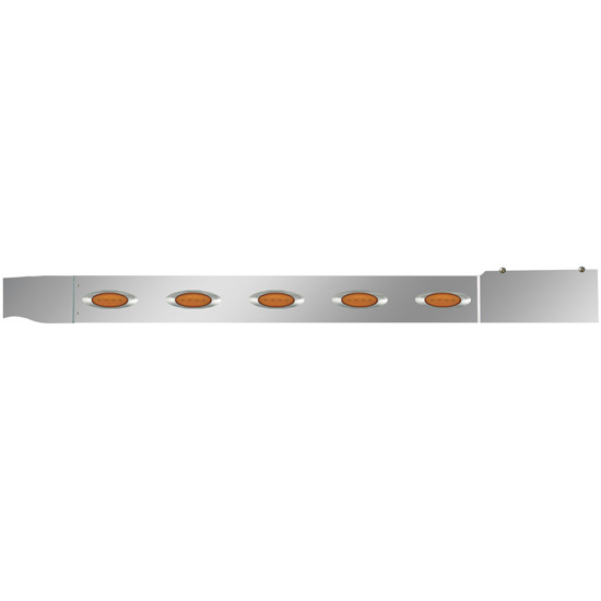 Roadworks 73 Inch Stainless Steel Sleeper Panels W/ Light Options For International ProStar