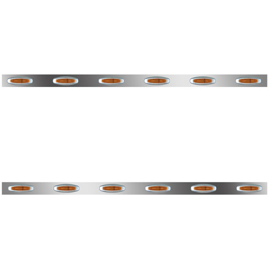 Roadworks 72 Inch Stainless Steel Sleeper Panels W/ Light Options For Freightliner Cascadia