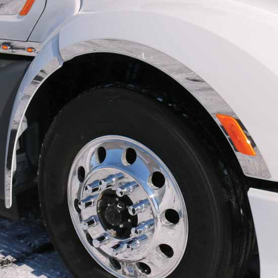 Stainless Steel Tape-Mount Fender Trim For Peterbilt 579
