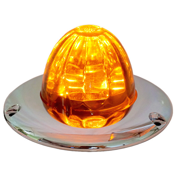 Legendary 3-1/2 Glass Watermelon Amber-Amber 3 Wire Dual Function Chrome Flat Bezel LED Lights Legendary 3-1/2 Glass Watermelon Amber-Amber 3 Wire Dual Function Chrome Flat Bezel LED Lights