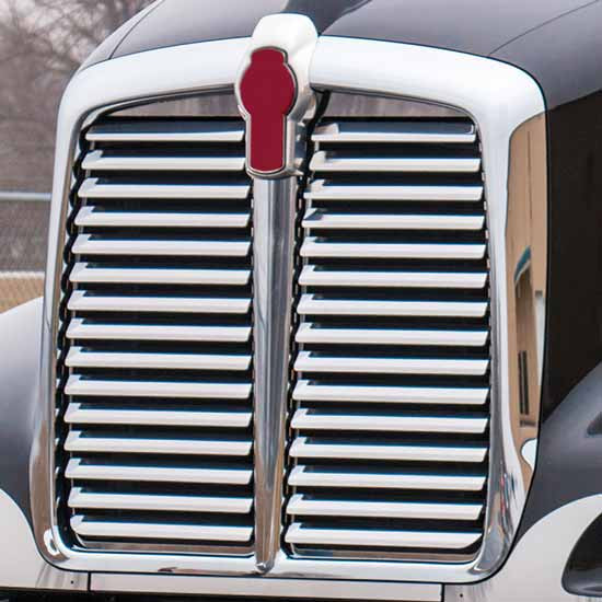 Roadworks Stainless Steel Louvered Grille Inserts W/ 30 Louver Style Bars For Kenworth T660