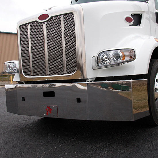 20 Inch Stainless Steel Boxed End Bumper For Peterbilt 567 SFA