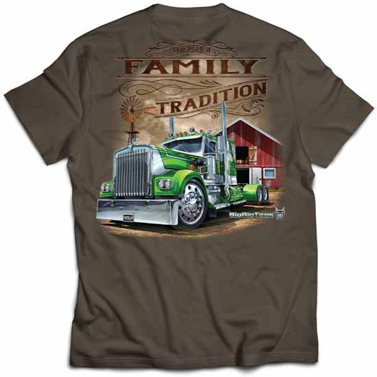 Family Tradition Brown Short Sleeve T-Shirt