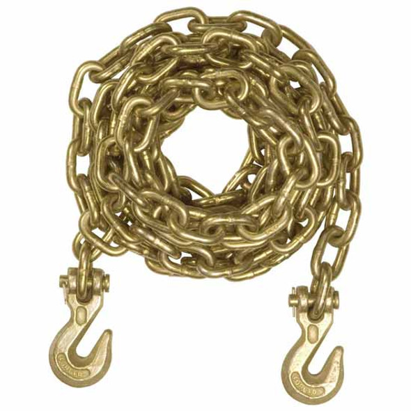 Zinc-Plated Binder Safety Chain W/ 2 Clevis Hooks