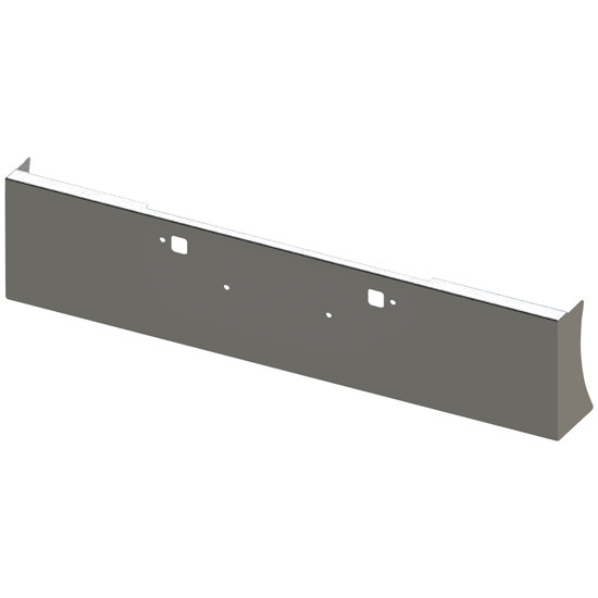 Chrome 22 Inch American Eagle Boxed End Bumper, 10 Gauge For Peterbilt 365 SFA, 367 SFA, 388, 389, 567 SFA