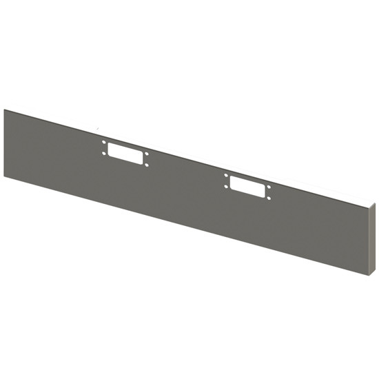 18 Inch Chrome Plated Steel Texas Boxed End Bumper, 10 Gauge W/ Mounting For Peterbilt 352 & 359