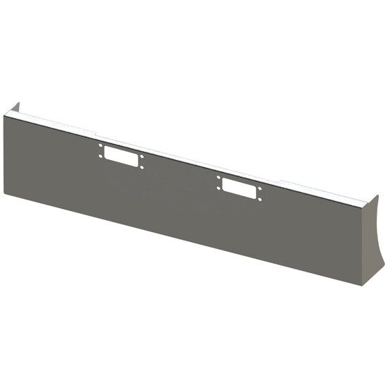 Chrome 22 Inch American Eagle Boxed End Bumper, 10 Gauge For Peterbilt 352, 359