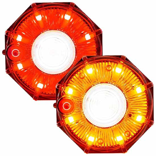 3 Inch Dual Color Portable Magnetic Hazard Strobe Lights