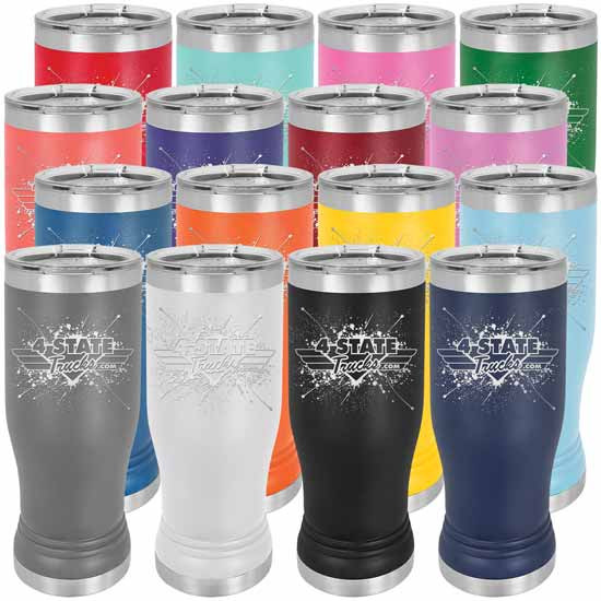 4 State Trucks 14 Oz Stainless Steel Pilsner Tumbler W/ Lid