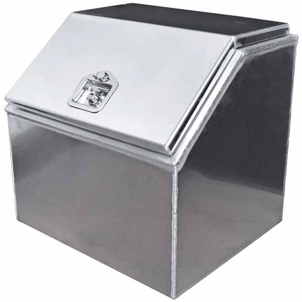 Merritt 22 X 21 Inch Top Opening Smooth Aluminum Saddle Box With Bright Door, No Step